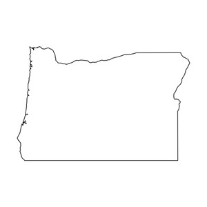 300x300 Oregon Map Royalty Free Vectors