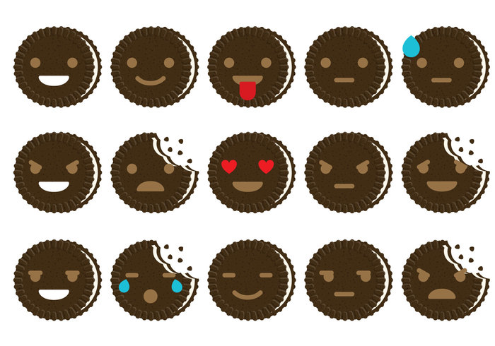 700x490 Oreo Emoticon Vectors Download Free Vector Art Stock Graphics Clip