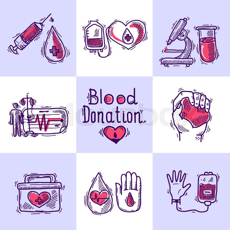 800x800 Donor Design Concept Set With Blood Stock Vector Colourbox
