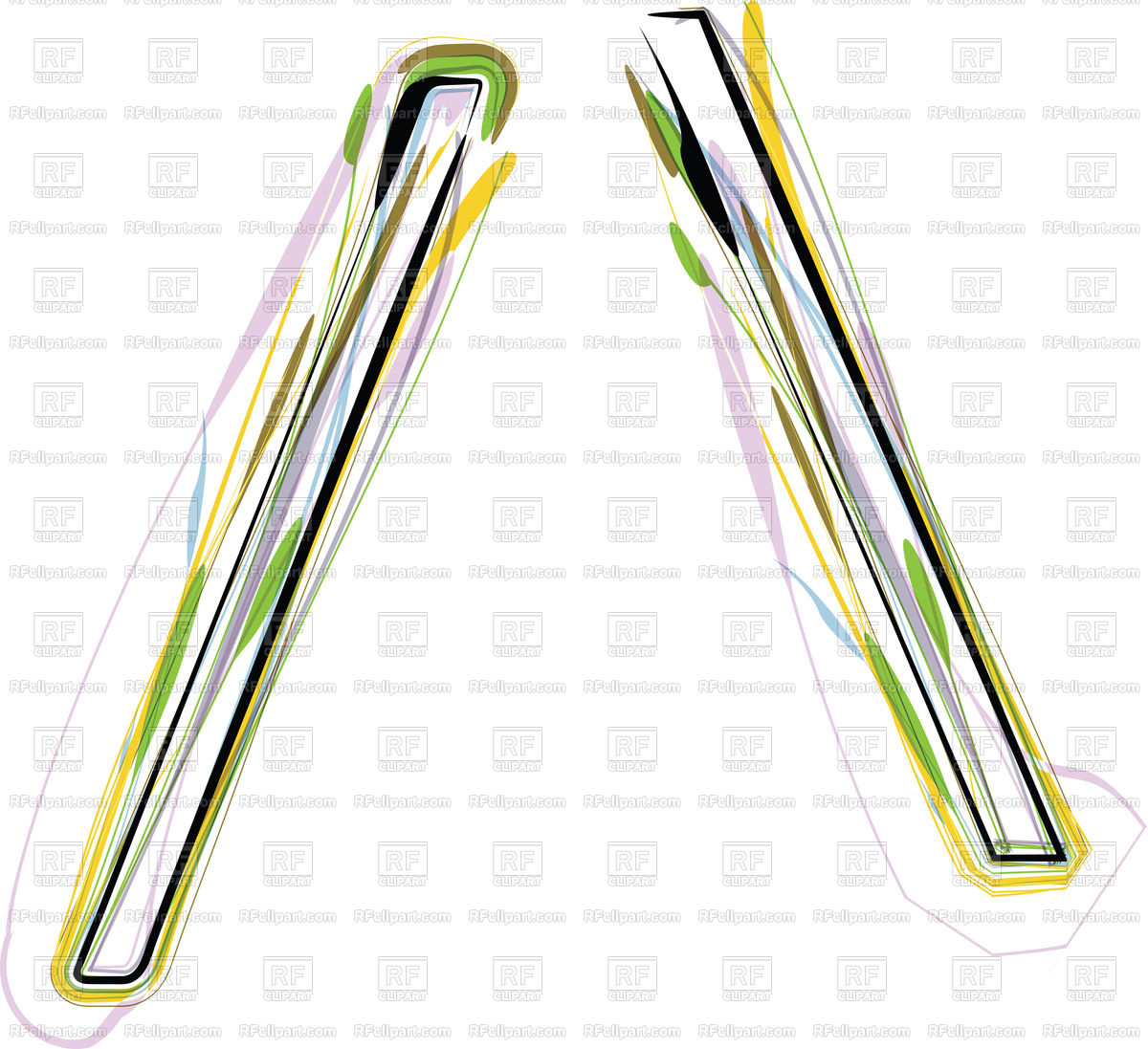 1200x1097 Organic Font Slash Symbol On White Background Vector Image