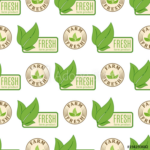 500x500 Organic Vegan Healthy Food Eco Restaurant Labels Nature Diet