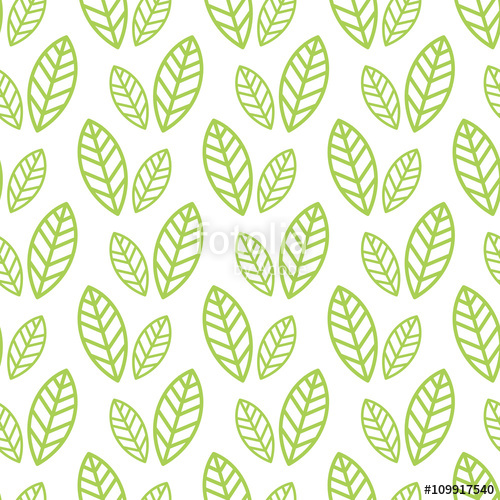 500x500 Simple Seamless Organic Wallpaper With A Pattern Of Green Leaves