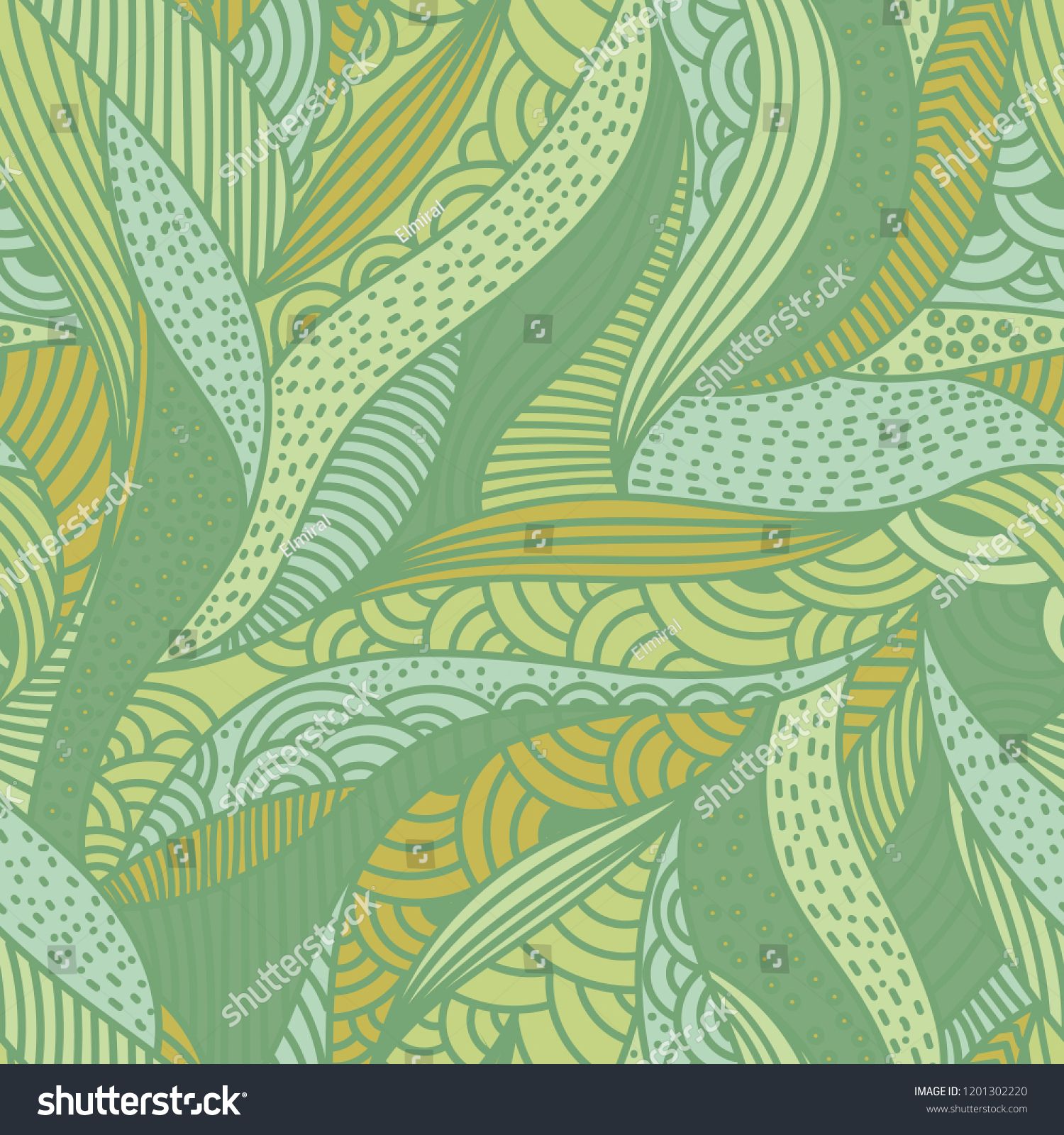 1500x1600 Vector Abstract Background Seamless Organic Shapes Doodle Hand