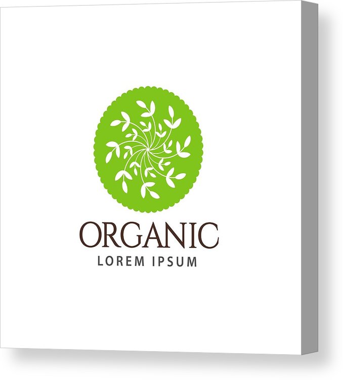678x750 Organic Logo Vector Template Design Canvas Print Canvas Art