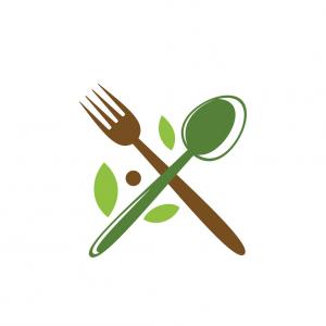 300x300 Spoon Fork Food Menu Organic Logo Vector Catchsplace