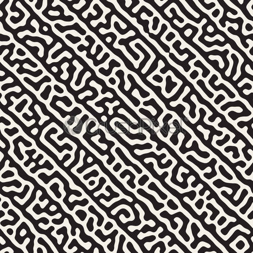500x500 Vector Seamless Pattern Monochrome Organic Shapes Texture Abstract