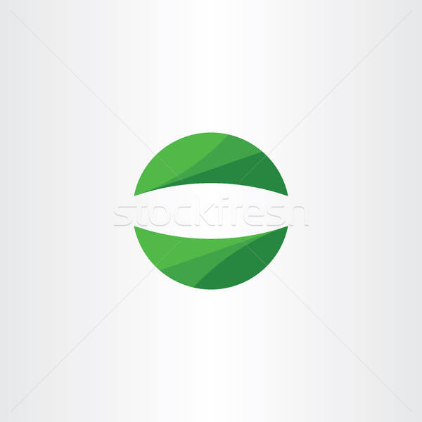 600x600 Bio Green Circle Leaf Logo Organic Vector Eco Design Symbol Vector
