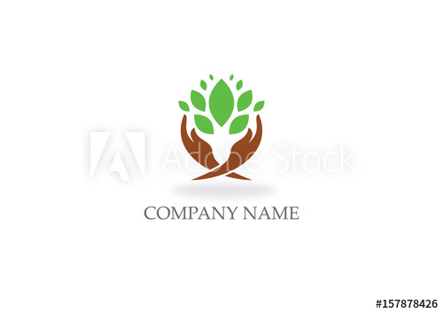 500x353 Save Hand Organic Vector Logo