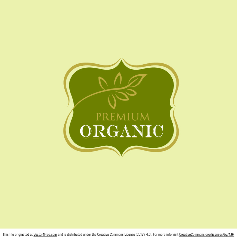 924x936 Free Vector Premium Organic Logo
