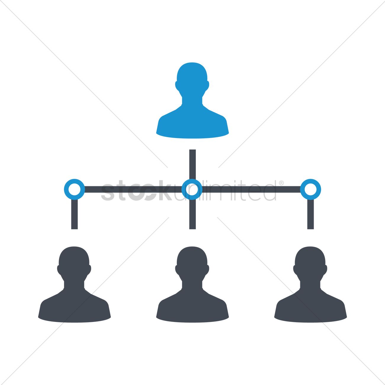 Organization Chart Vector Image 1300x1300 Organization Chart Vector Image