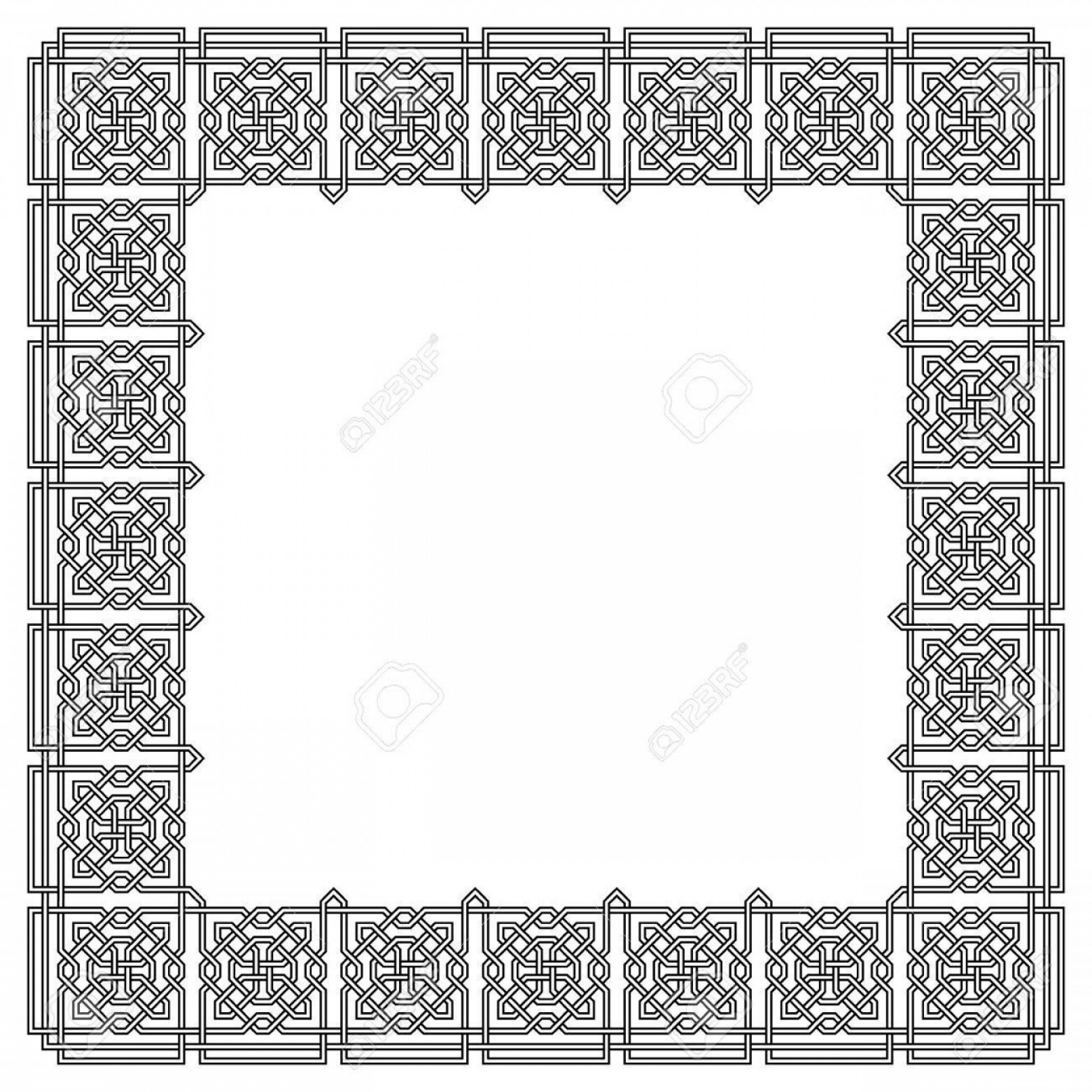 1872x1872 Photostock Vector Frame With Tangled Modern Pattern Design