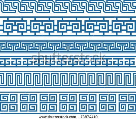 450x395 Stock Vector Celtic Oriental Border Symbol Set Borders
