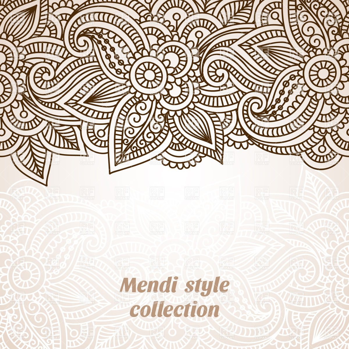 1200x1200 Floral Oriental Horizontal Border Vector Image Of Backgrounds