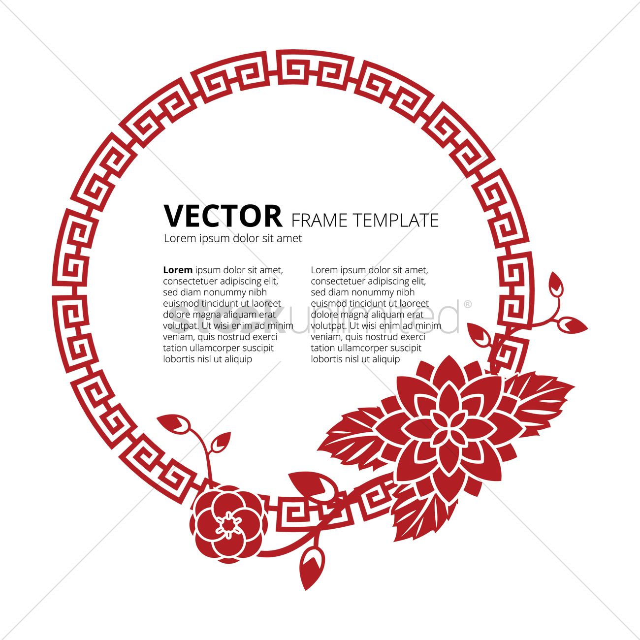 1300x1300 Oriental Frame Vector Image