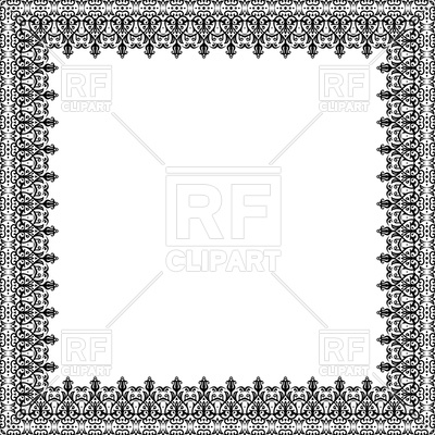 400x400 Oriental Frame With Arabesque And Floral Pattern Vector Image