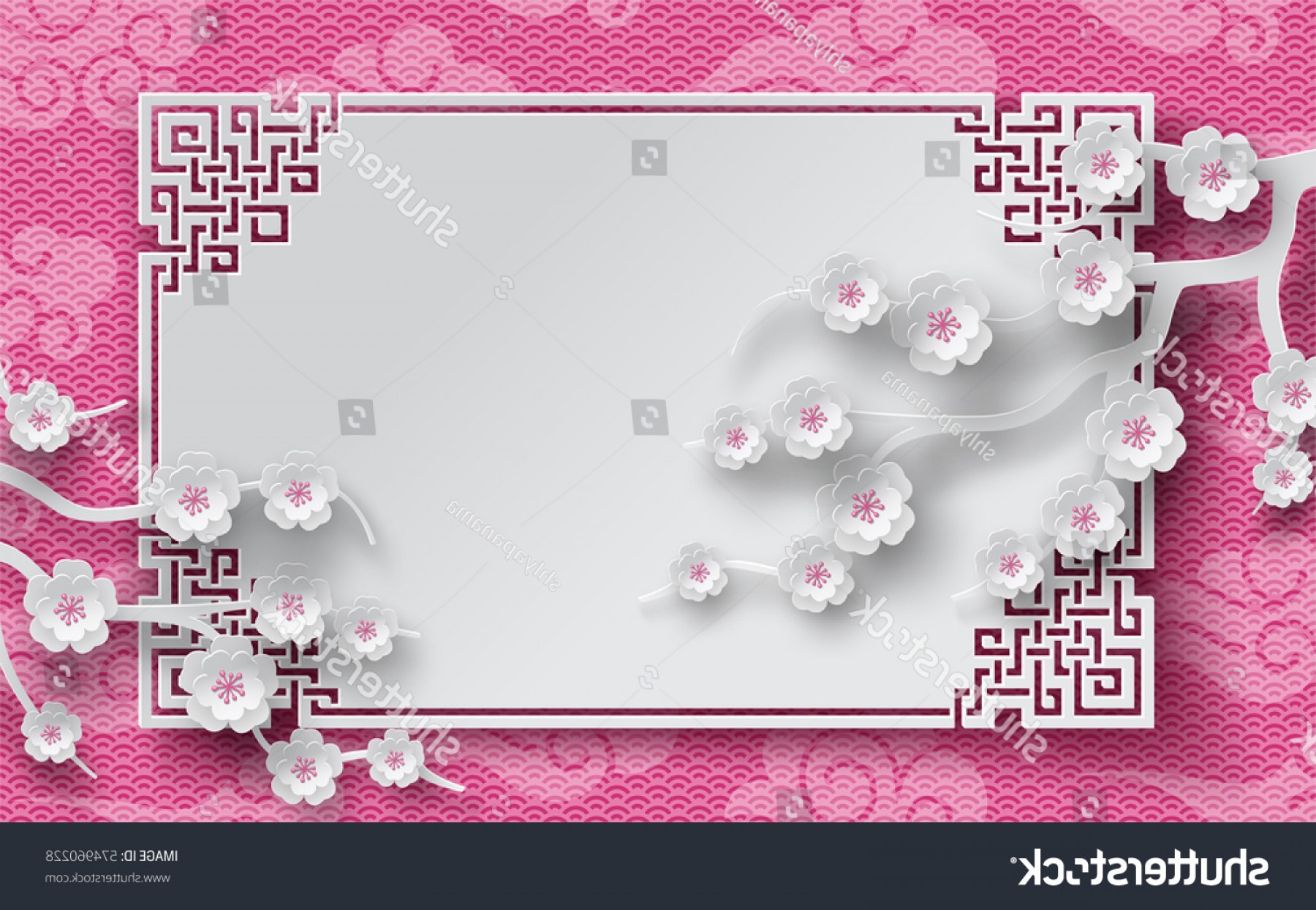 1800x1245 Branches Cherry Flowers Oriental Frame On Catchsplace