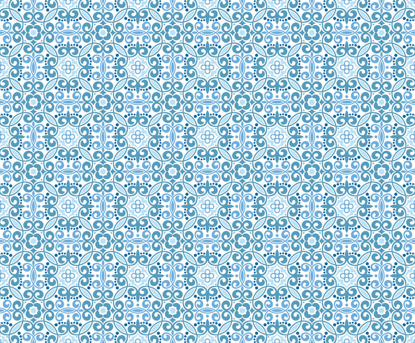 850x704 Oriental Floral Pattern Vector Art Graphics