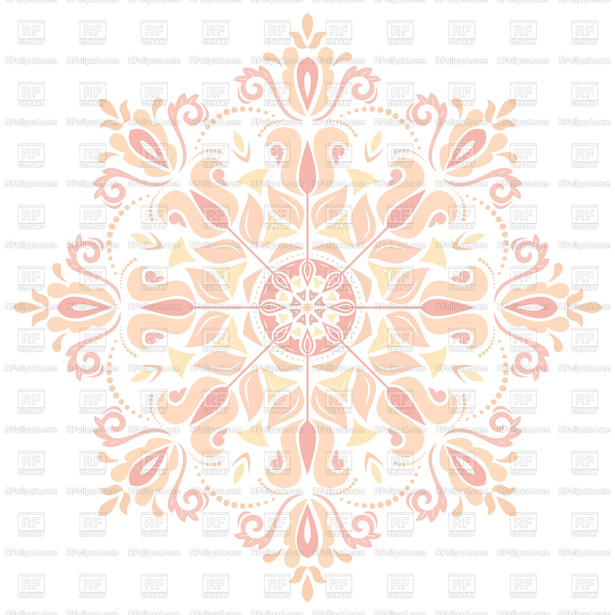 1200x1200 Oriental Pattern With Arabesque And Floral Pink Elements Vector