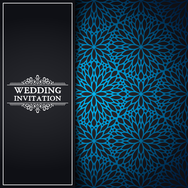 600x600 Wedding Invitation With Oriental Pattern Vector