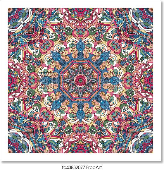 561x581 Free Art Print Of Seamless Oriental Ornamental Pattern Vector