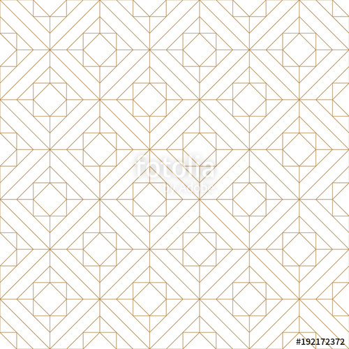 500x500 Gold Geometric Pattern Vector Oriental Line Background Stock