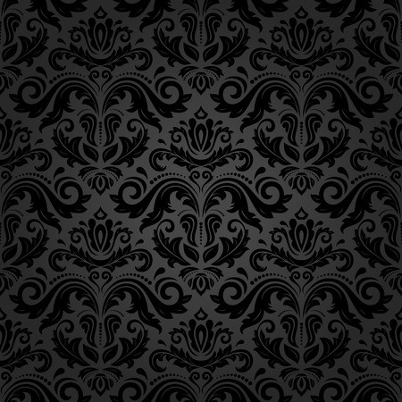 450x450 Oriental Vector Fine Pattern With Black Damask, Arabesque