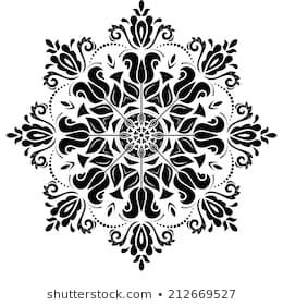 260x280 Oriental Vector Pattern With Damask, Arabesque And Floral Elements