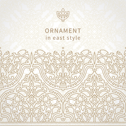 500x500 Ornate Oriental Floral Pattern Vector Background Free Download