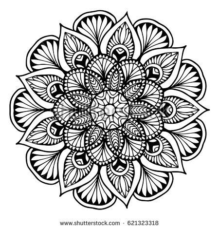 450x470 Mandala For Coloring Book Decorative Round Ornaments Unusual