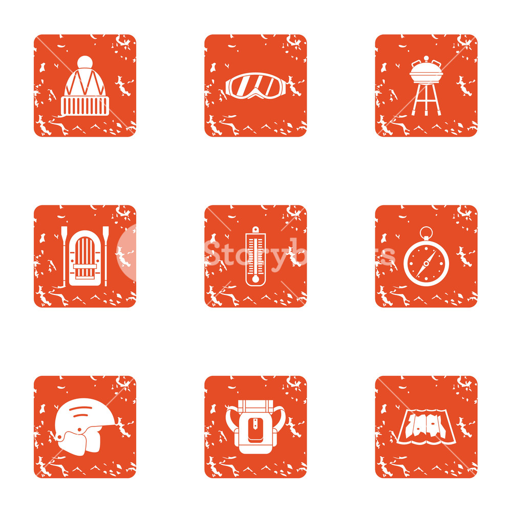 1000x1000 Sport Orientation Icons Set Grunge Set Of Sport Orientation
