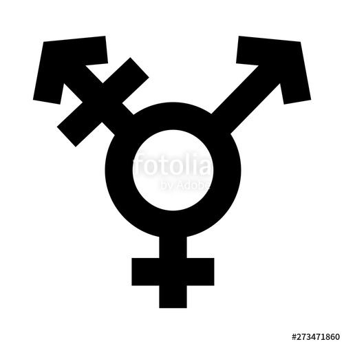 500x500 Transgender Symbol In Simple Outline Violet Color Design Sexual
