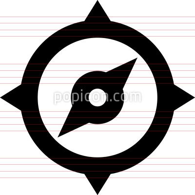 400x400 Compass Orientation Vector Icon