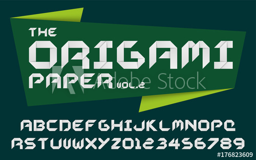 Decorative Origami Alphabet Vector Fonts And Numbers Typography 500x313 Decorative Origami Alphabet Vector Fonts And Numbers Typography