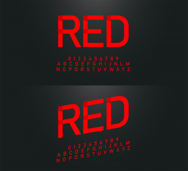Modern Origami Alphabet Red Color Fonts And Numbers Vector 626x569 Modern Origami Alphabet Red Color Fonts And Numbers Vector