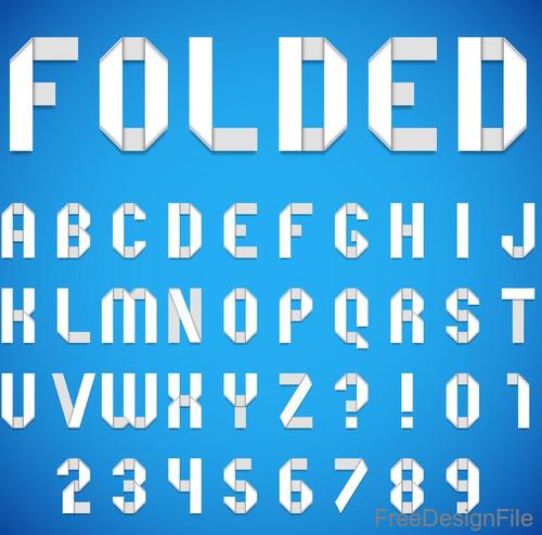 Origami White Alphabet Font Vector Free Download 500x493 Origami White Alphabet Font Vector Free Download