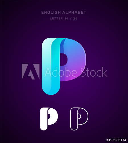 Vector Origami Alphabet Letter P Logo Template Material Design 450x500 Vector Origami Alphabet Letter P Logo Template Material Design