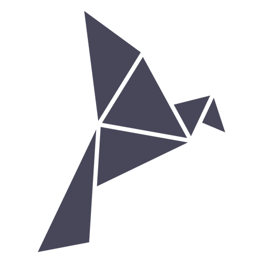 512x512 Origami Bird Silhouette
