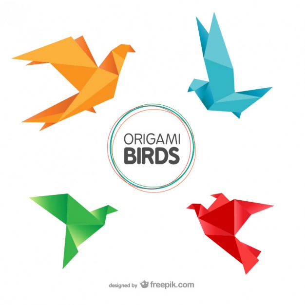 626x626 Origami Birds Pack Vector Free Download