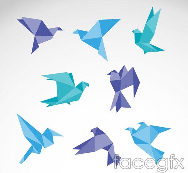 600x553 Creative Origami Bird Vector Low Poly Origami Dove, Origami