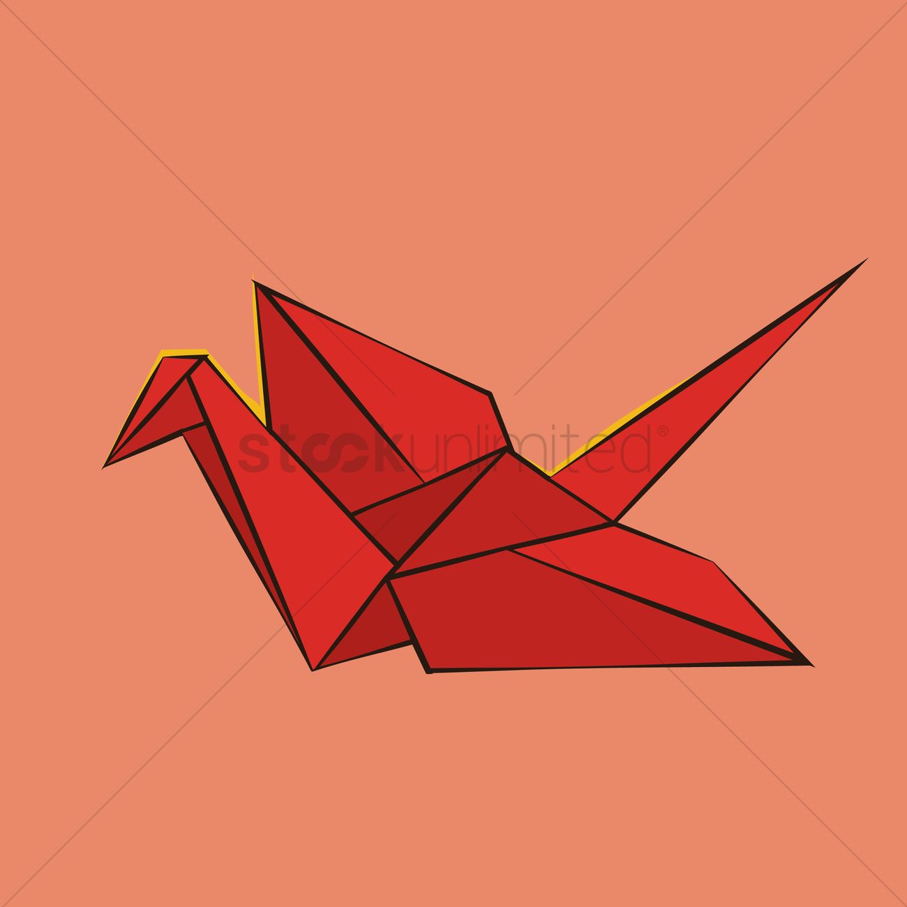 Origami Crane Vector At Vectorified.com | Collection Of Origami Crane ...