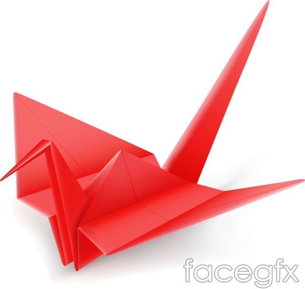 600x569 Beautiful Origami Crane Vector Over Millions Vectors, Stock