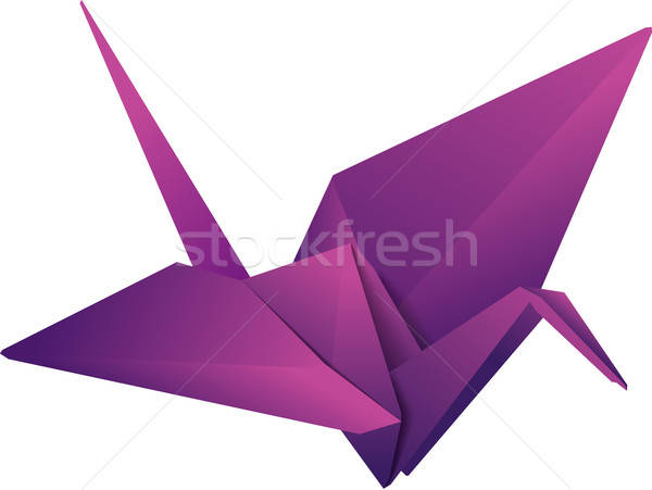 600x451 Vector Origami Crane Vector Illustration Odes
