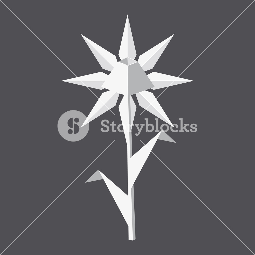 1000x1000 Origami Flower Concept Background Realistic Illustration