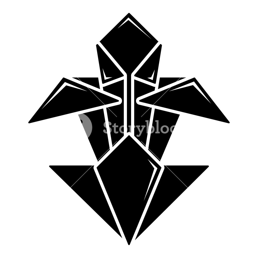 1000x1000 Origami Flower Icon Simple Illustration Of Origami Flower Vector