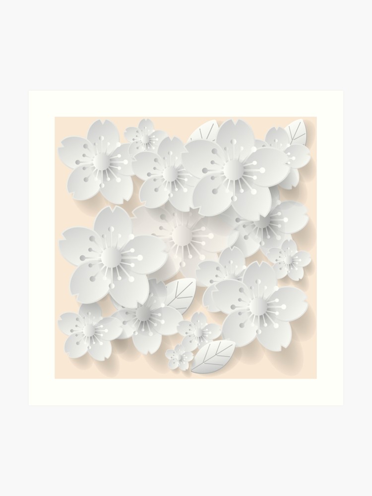 750x1000 Paper Art Flower Background Origami Flower Vector Stock Art