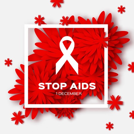 450x450 Aids Awareness Ribbon World Stop Aids Day On Grey Background