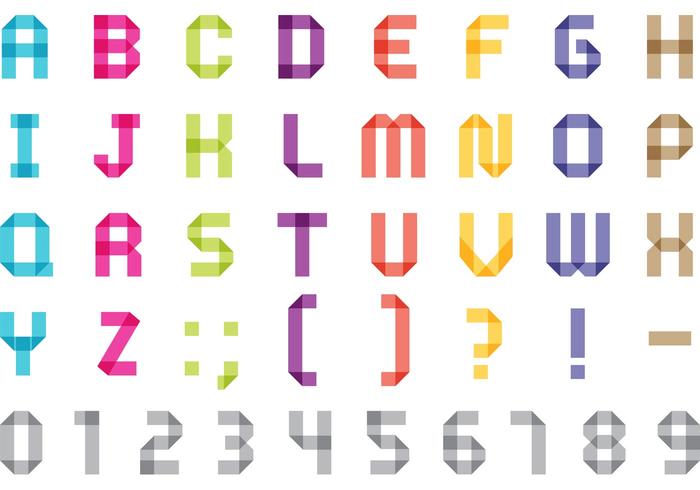 Origami Font Vectors 700x490 Origami Font Vectors