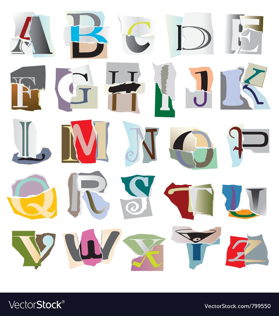 Collage In Letter Vector, Letter 952x1080 Collage In Letter Vector, Letter