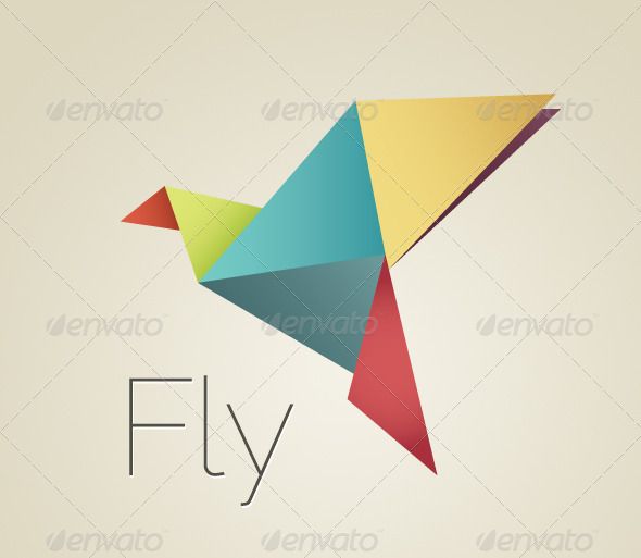 Animal Logos Origami Font, Origami Bird 590x513 Animal Logos Origami Font, Origami Bird