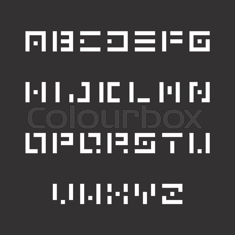 Simple Stencil Font Vector English Stock Vector Colourbox 800x800 Simple Stencil Font Vector English Stock Vector Colourbox